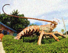 8 1/2 x 11 » HI RES COLOR PHOTO WORLD’S BIGGEST LOBSTER ISLAMORADA FLORIDA 30 FT