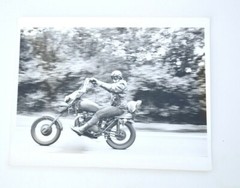 Janine Gordon B/W Photograph Biker Motorcycle Skull Harley Silver Gelatin Art