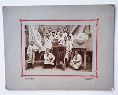 Vintage 1900 Mounted Albumen Photo of Brussels Art School Class – Van Mill Photo