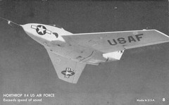 Vintage Northrop X-4 US Air Force Jet Aircraft Photo Black & White Print USA