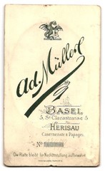 Photograph Ad. Müllers, Basel, St. Clarastrasse 5, portrait of a young lady i