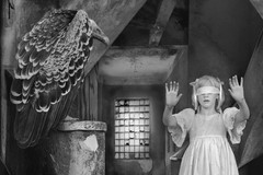 DOMINIC ROUSE Fine Art Photograph Signed Ltd Edition Young Girl Snake & Vulture