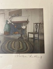 Framed Signed Wallace Nutting Colorized Photo The Cup That Cheers 14.5″ x 11.75″