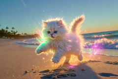 Super Cute Kitty Cat Digital Image Picture Photo Wallpaper Desktop AI Art 2004