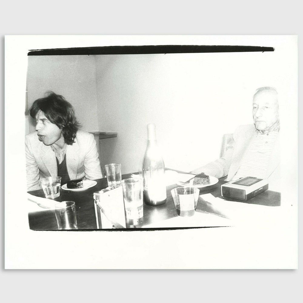 Andy Warhol Rare Vintage 1979 Original Mick Jagger and William S. Burroughs, COA