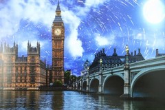 LONDON Art Print Big Ben Westminster Bridge Signed Photograph Art Print Matted