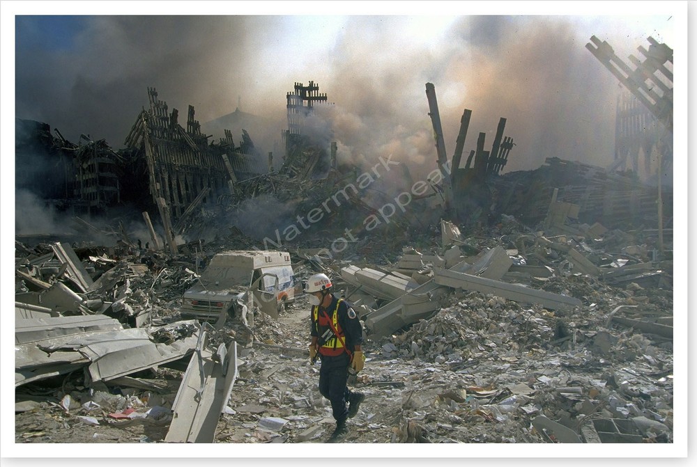 September 11th World Trade Center 9/11 Search & Rescue Silver Halide Photo