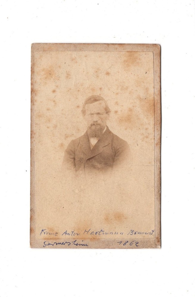 CDV photo brewmaster Franz Anton Hartmann-Germersheim? 1860s