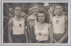 Free German Youth FDJ GDR Young Women and Men Sports – Old Photo