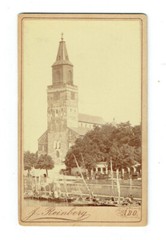 Genuine Old Photo DOM of Turku (Cathedral) in Finland around 1900 Hardboard F69