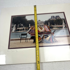 Paris Boats Signed Sailboats Photo Daniel Powers 97 Limited numbered Matted NEW
