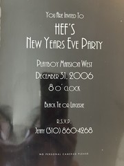 Playboy Mansion Invite New Years Eve 2006 De Beradinis Pin Up Art Photograph
