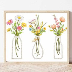 Floral Vase Wall Art Printable | Modern Botanical Decor | Digital Download Print