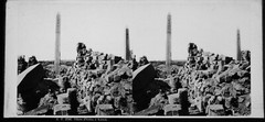Stereoview, Ferrier & Shoe / Egypt, Pillars from Osiris to Karnak, C.1870