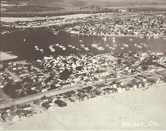 NEWPORT BEACH Aerial Balboa Peninsula Harbor VINTAGE Photo Print 1467 11″ x 14″