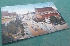 AK Breslau Postcard Church Tram Streetcar 1921 Wroclaw Photo Card Antique