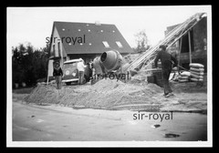 VW T1 Bulli Transporter Minibus Vehicle Car on Construction Site – 1960s – Photo 9x6cm