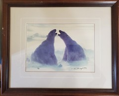 Thomas D. Mangelsen WIND SONG Polar Bears Hudson Bay Photograph 10″x14″ 716/1200