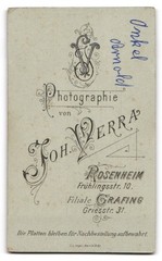 Photograph Joh. Verra, Rosenheim, Spring Str. 10, Portrait Uncle Arnold with Sc