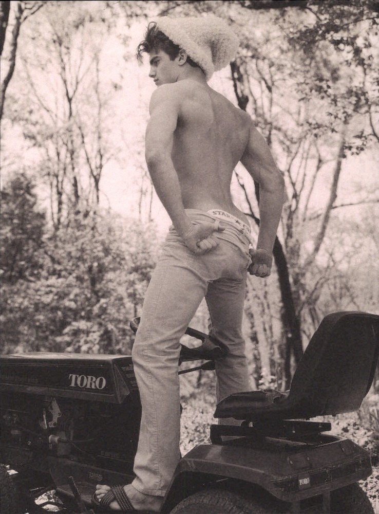 1999 Bruce Weber Male Model Peter Johnson Showing Star Underwear Photo Gravure