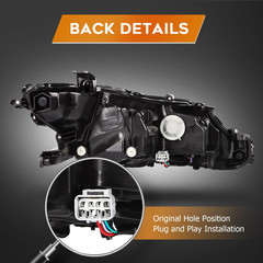 Headlight Assembly Set Fit for Toyota Camry 2018-2020 | Fit 2018-2020 for Toyota
