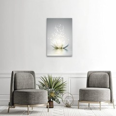 Lotus Floral Canvas Prints Art for Zen Office Wall Art Meditation Pictures Mo…