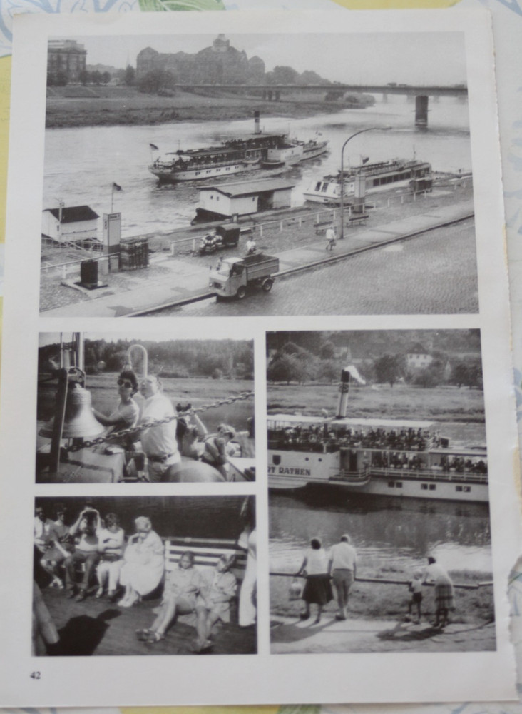 Photo sheet 1987 Dresden Elbe steamer bridge Sabine Grzimek print the magazine BG