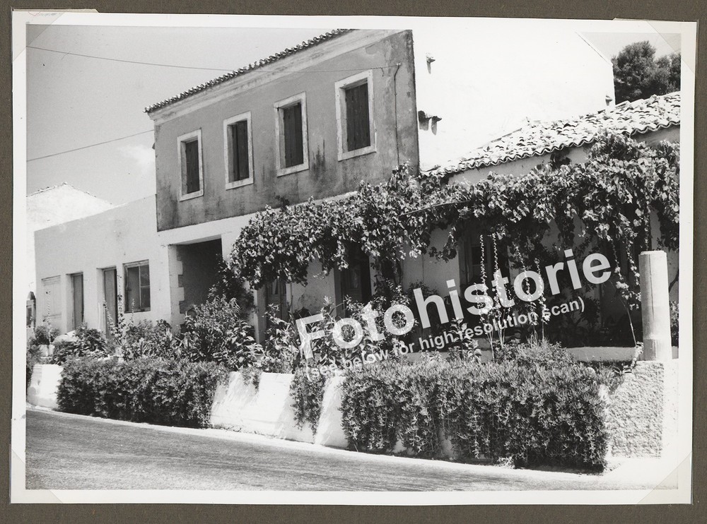 Photo Corfu Greece Residential House Architecture Garden Greece 1960s