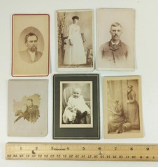 Antique Small Cabinet Cards Lot of 6 Various Men, Women, and A Baby