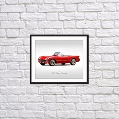 Classic Cars – 1955 Chevrolet Corvette – Print