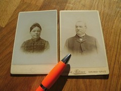 2 x Picture, Photo, Couple, Atelier Pietzner, Court Photographer, Carlsbad-Teplitz 1889