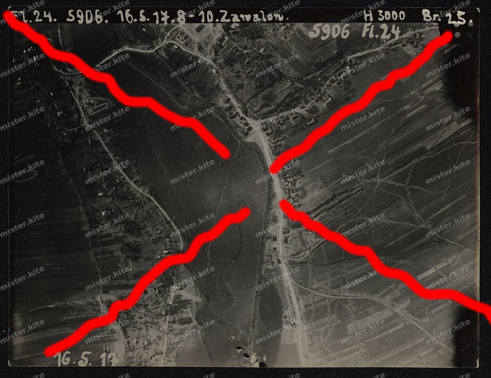 Photo-Aerial Photo-Fl.24-Zawałów-Zavaliv-Tarnopol-Poland-East-World War I-1917-311