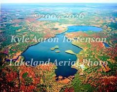 Buckatabon Lake, Upper to Lower, Vilas Co. Wisc. Overhead Photo. Frame Optional.