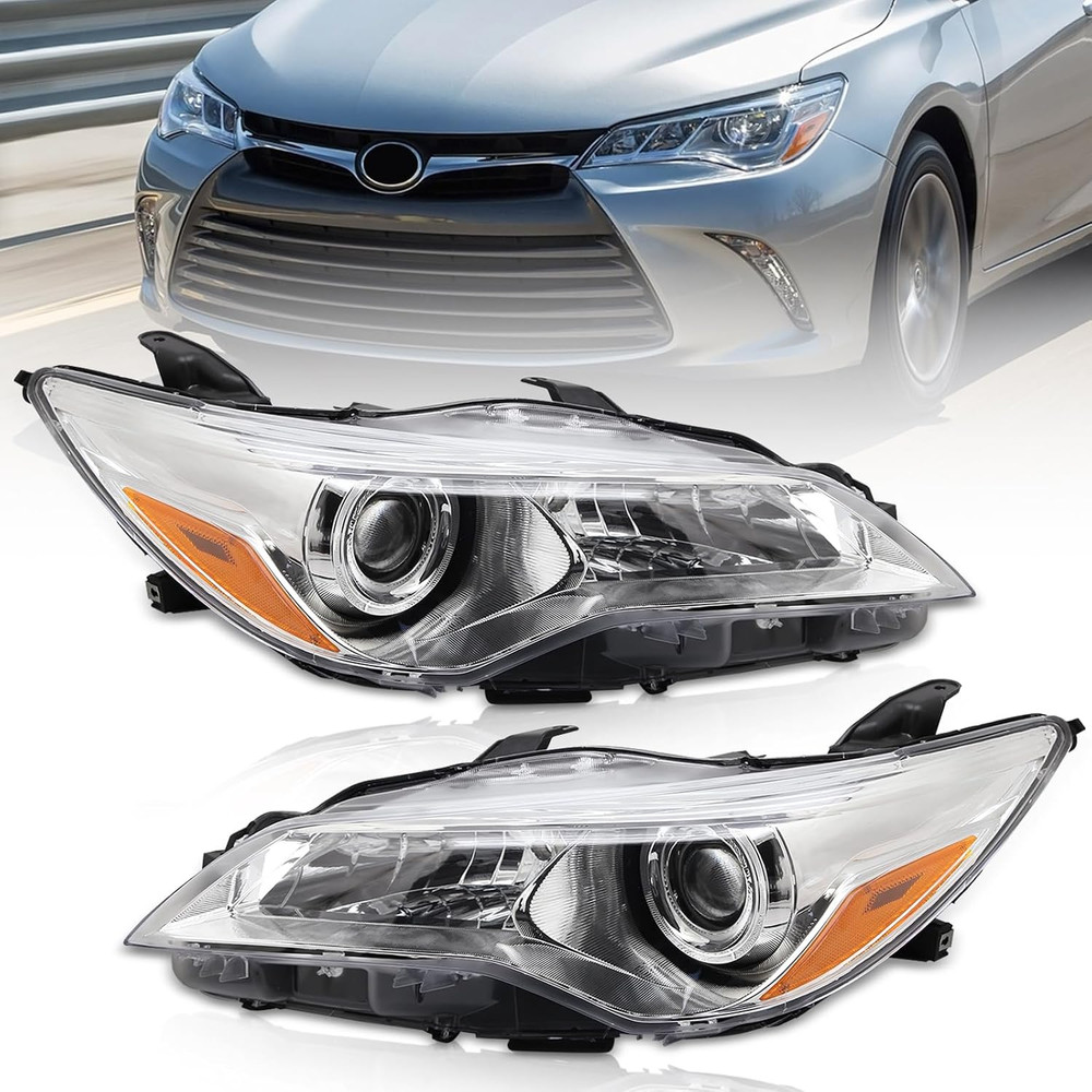 Headlights Fit 2015 2016 2017 for Toyota Camry LE/SE/XLE Replacement Former Ones