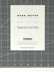 Russ Meyer Photographs – 2002 Art Show Announcement Card