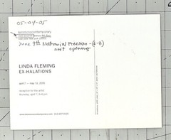 Linda Fleming (b. 1945) Art Announcement Card 2005 – Ex-Halations