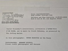THE JOFFREY BALLET 8×10 HERBERT MIGDOLL PRESS PHOTO R CORBEN TYPE 1 DANCE MALE