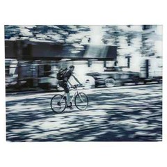 Urban Expressionist Photography Titled Hermes of Man on a Bicycle in NYC