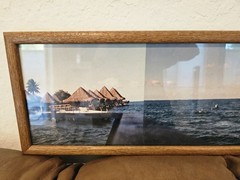 Panoramic Framed Tropical Island Photo Print Appears Bora Bora Wall Art Decor