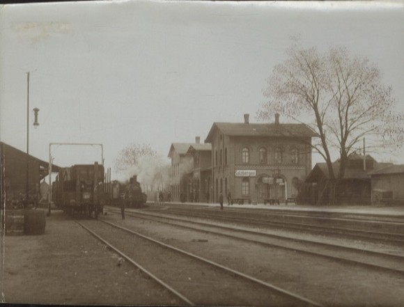 Original Photo Salzbergen in Emsland, Station, Locomotive, around 1900 – 17276