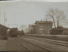Original Photo Salzbergen in Emsland, Station, Locomotive, around 1900 – 17276