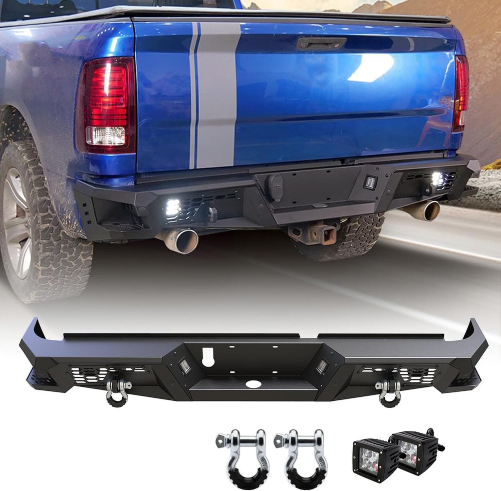 Rear Bumper for 2009-2018 Dodge Ram 1500 | 2019-2024 RAM 1500 Classic Heavy Duty
