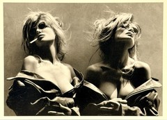 The Barbi Twins 1993 Fotofolio Art Print Card – Photo By Greg Gorman 4.25”x6”