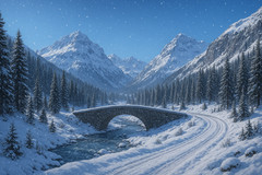 AI-Generated Winter Mountain Escape — Serene Snow Landscape 24