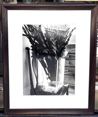 Alta Tingle Framed Flower Vase Chair, Black & White Photograph 29″ Fine Art 90s