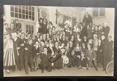 Photo Portrait Cologne Singer Ball Musician 1934 Costume Humor Group Picture Grimaces Postcard