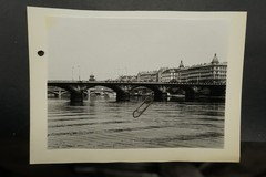 Photo view Prague Czech Republic bridge tram tram Vltava building picture old black