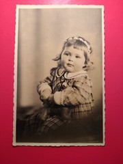 Old postcard photo portrait vintage antique girl girl fashion nice old photo 1940