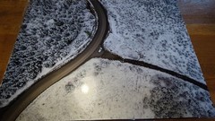 Washington Winter Time/Metallic Ink Print/Aerial View