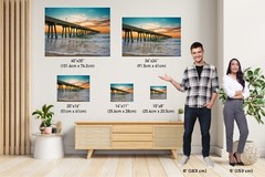 Coastal Awakening: Wrightsville Beach Jonnie Mercers Fishing Pier Metal Wall Art